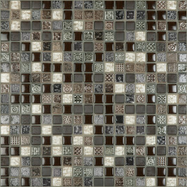 Mozaïek op net | 30x30 cm | Tilestone Bolton Brown Natuursteen mozaïek, mozaïek, beige, op net, accentmuur, douche, Tilestone